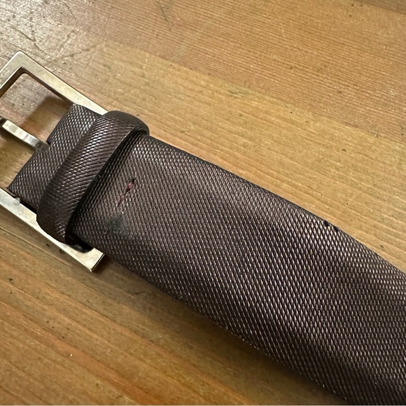 Women\'s Frank & Daniel Vintage Leather Belt brown shimmery iridescent size 75/30 main image 4